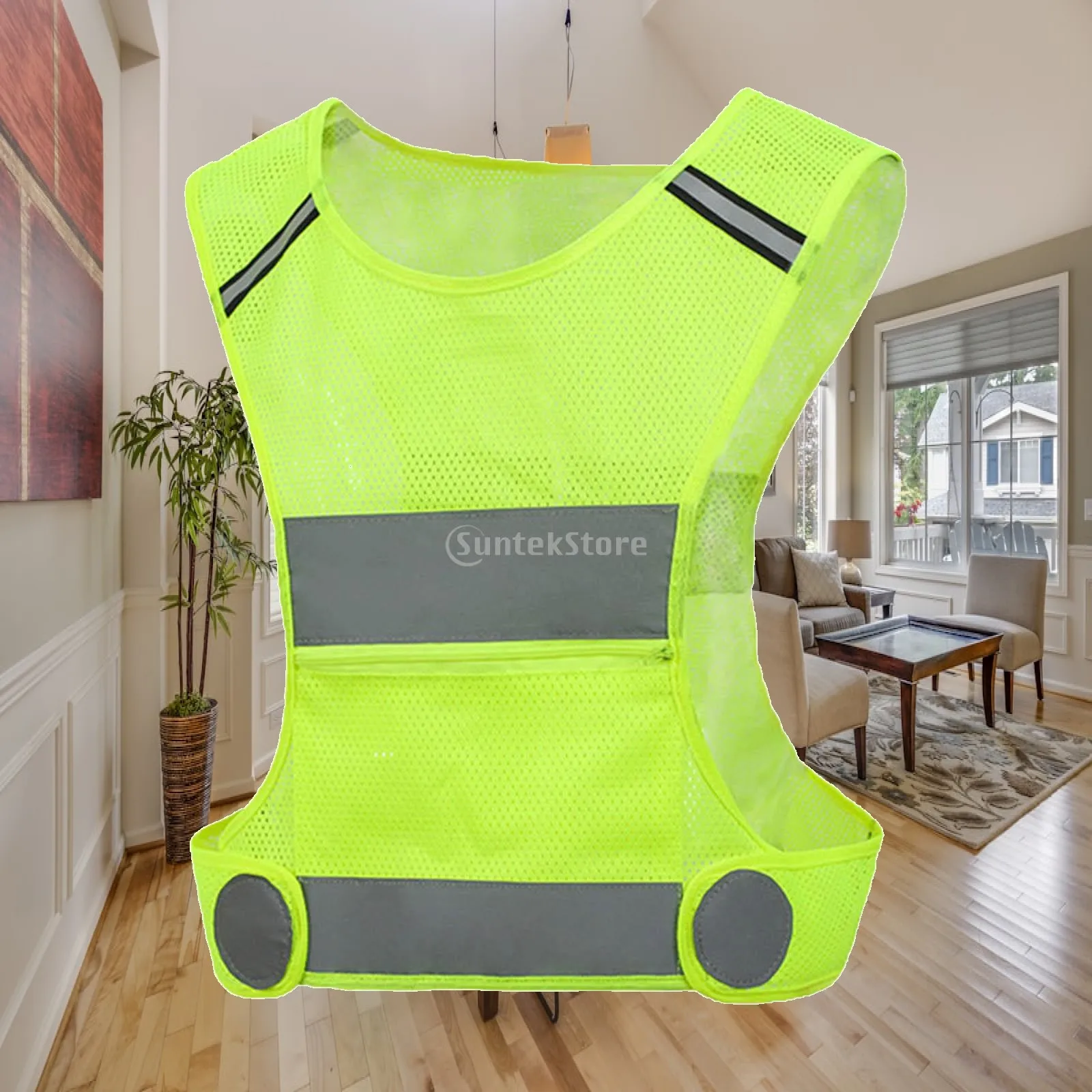 Safety Visibility Vest Reflective Stripes Lightweight Roadside Emergency Workwear for Cleaning Construction Workers