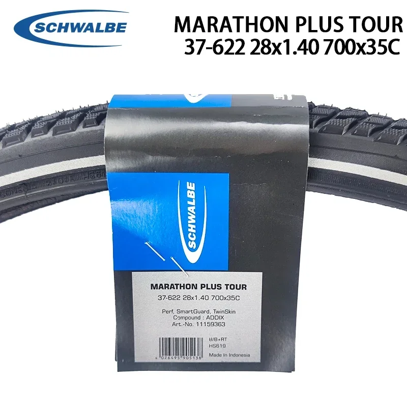 SCHWALBE MARATHON PLUS TOUR 26x2.00/700x35c/40c 28x1.75/28x2.00 Wired Bicycle Tire for MTB Road Travel Bike Cycling Parts