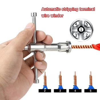 ช่างไฟฟ้าอัตโนมัติ Wire Stripper ปอกสายเคเบิล Twisted Wire Connectorбб Universal Terminal Winder