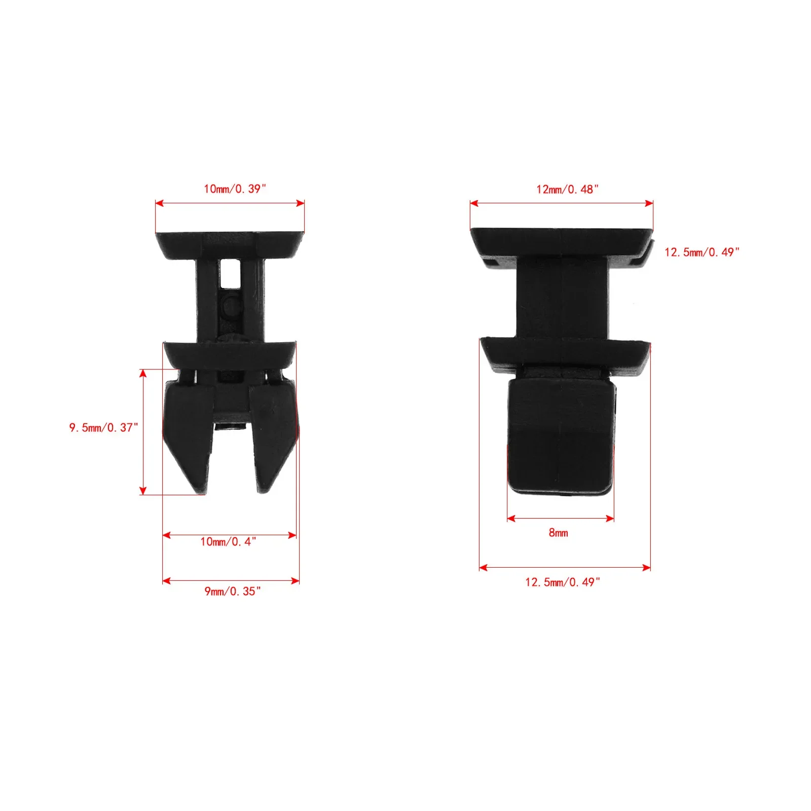 10Pcs Auto Fastener Boot Trim Clips Strip Cover for Mercedes Benz SLK CLK SL S W220 W140 CLS CLASS Black Plastic Car Rivets