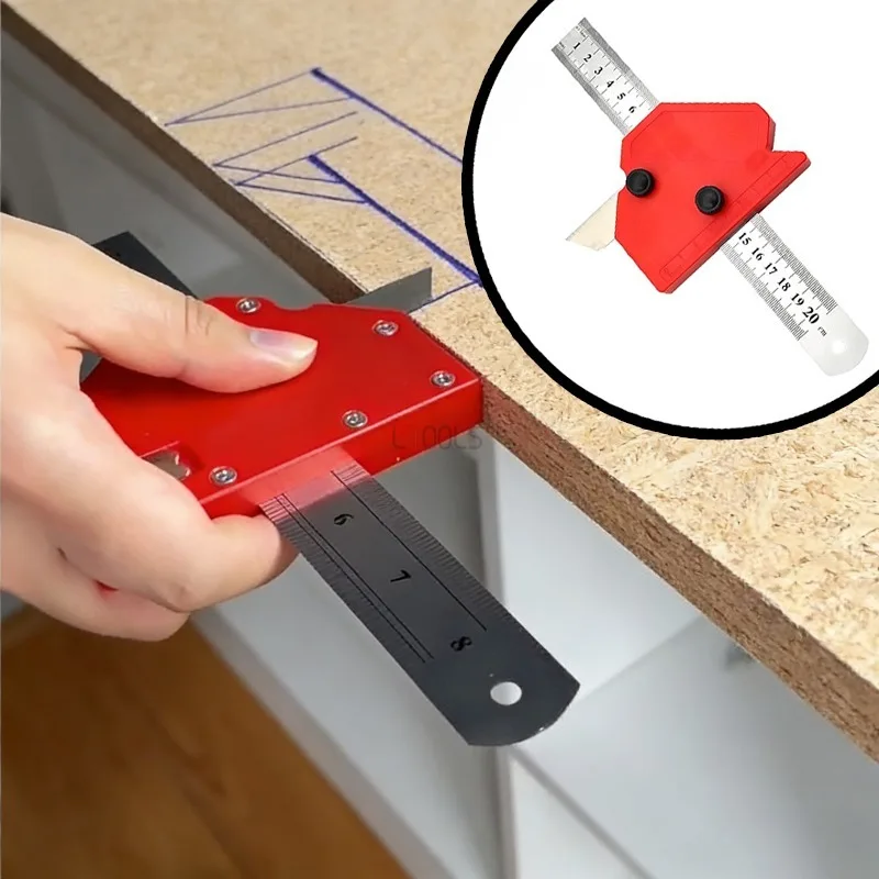 

3-in-1 Wood Trimmer Multi-functional Edge Trimming and Chamfering Machine Metric Marking Vertical/Horizontal Measuring Ruler