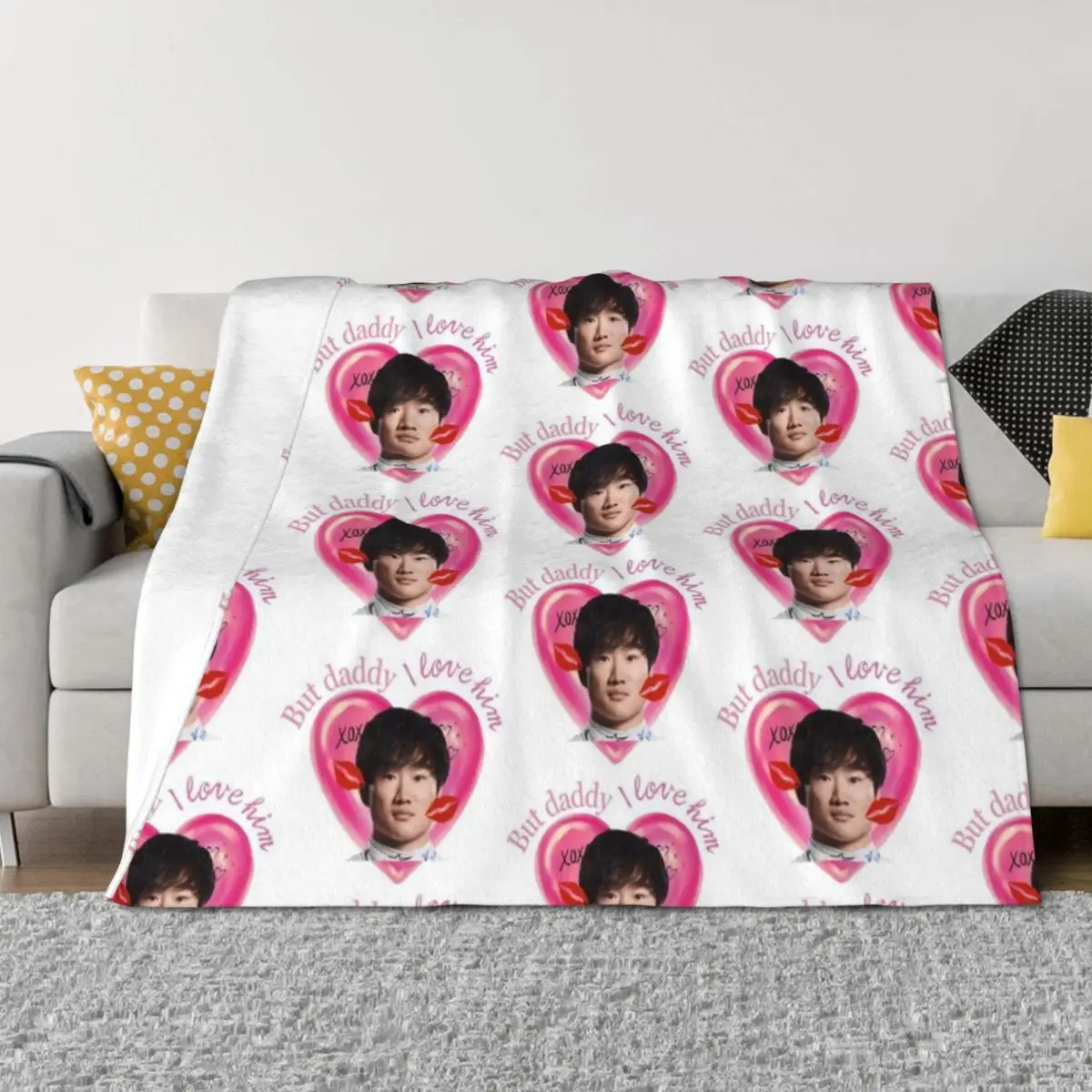 

But daddy I love Yuki Tsunoda Throw Blanket for babies Decorative Throw Flannels Cute Plaid Blankets