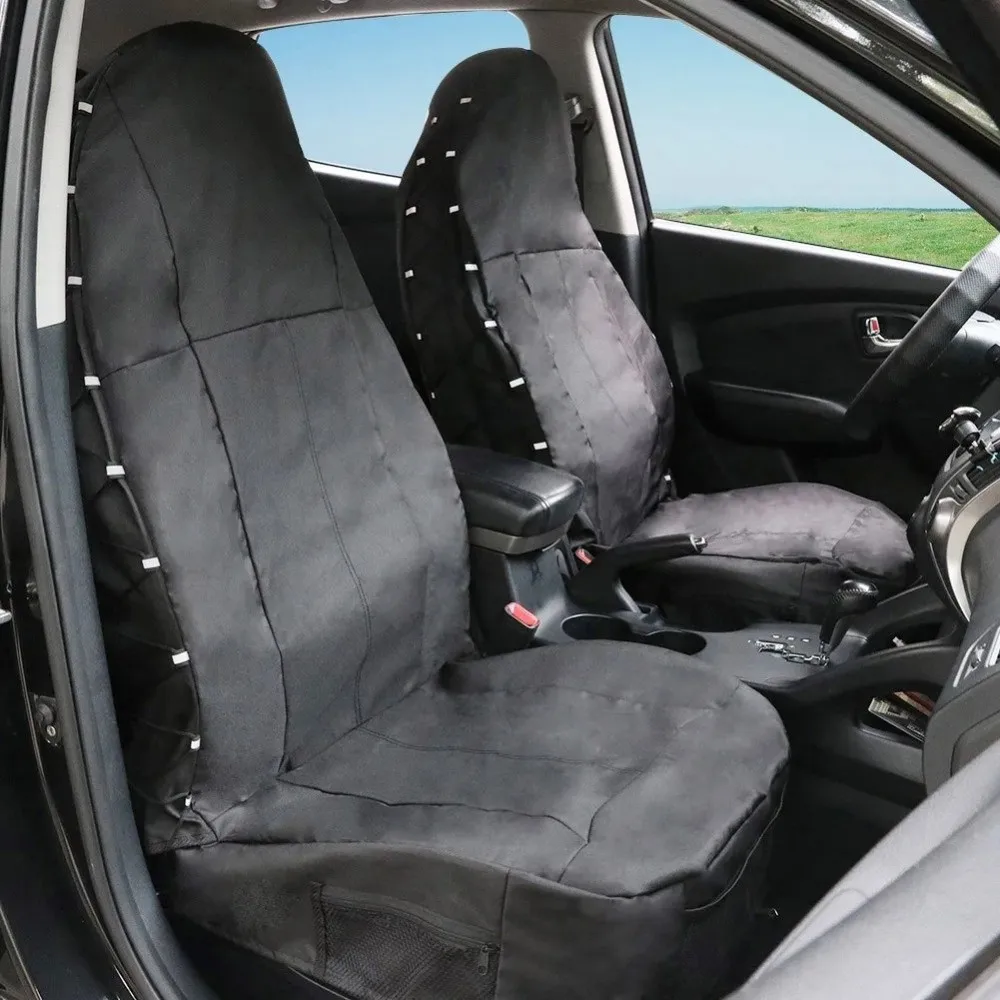 Oxford Cloth Car Front Seat Cover Adjustable Size Organizer Pocket Seat Protector Waterproof Durable Seat Back Organizer