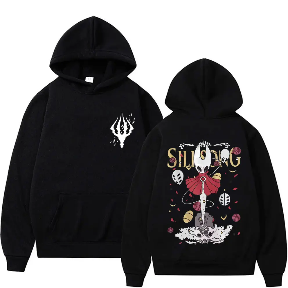 

Game Hollow Knight Graphic Print Hoodie Men Women Casual Oversized Fleece Cotton Hooded Sweatshirt Men's Fashion Vintage Hoodies
