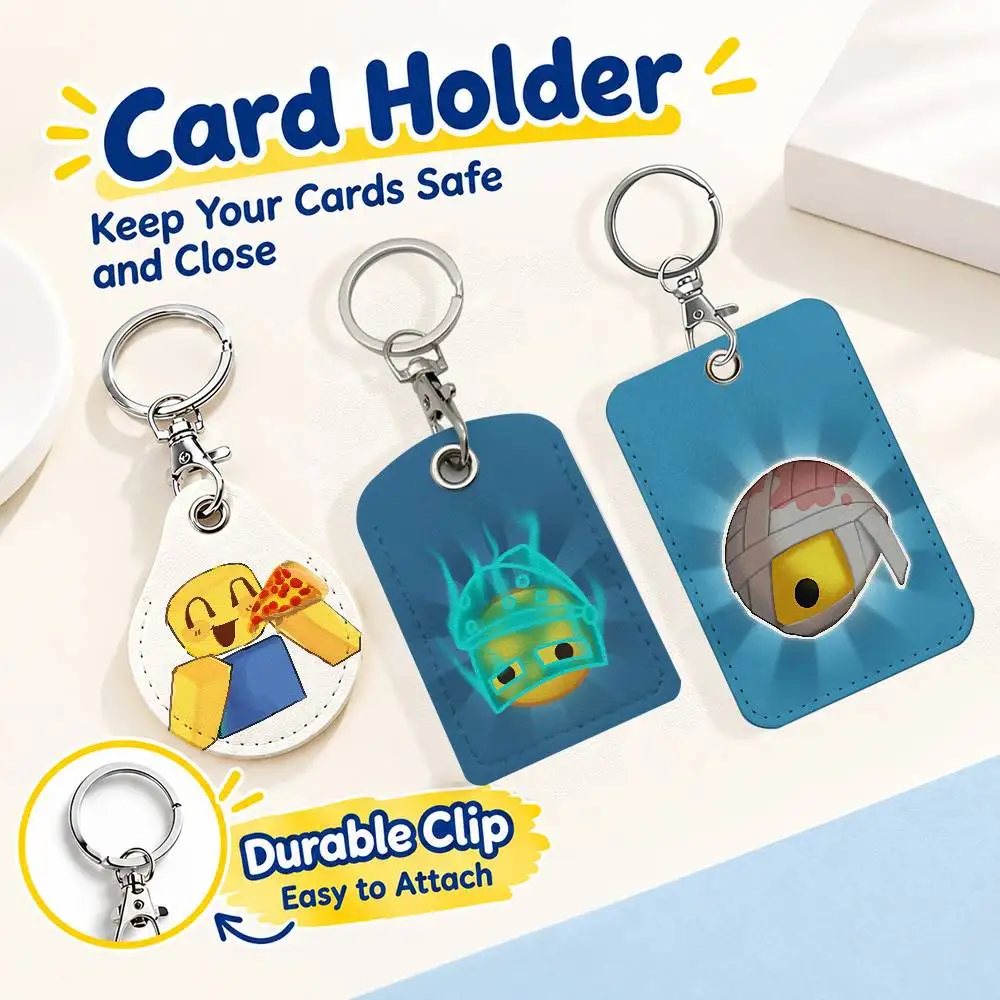 For Wobbly Life Card Holder Keychain Key Ring Door Lock Access Protective Case For Security Gift