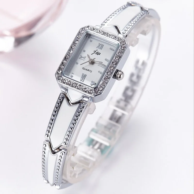 Korean Version Chic Rectangular Small Dial Casual Life Waterproof Steel Band Women\'s Watch Fashion Quartz Girls Clock Reloj