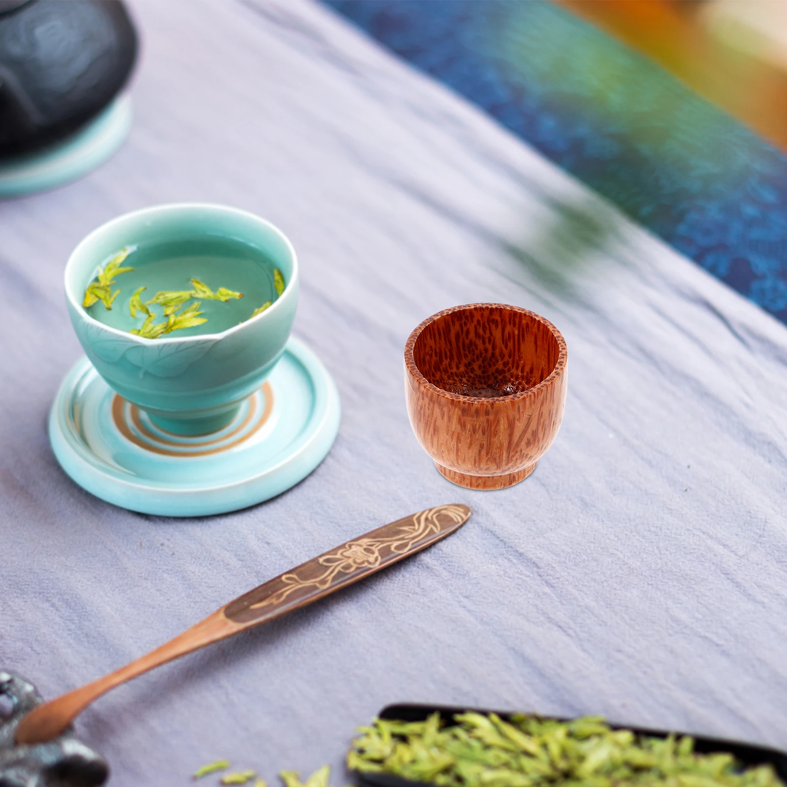 

2Pcs Natural Wood Mug Exquisite Craft Wooden Cup for Men Gift Tea Wine Camping Travel Mug Wooden Water Cup Wine Mugs for Men