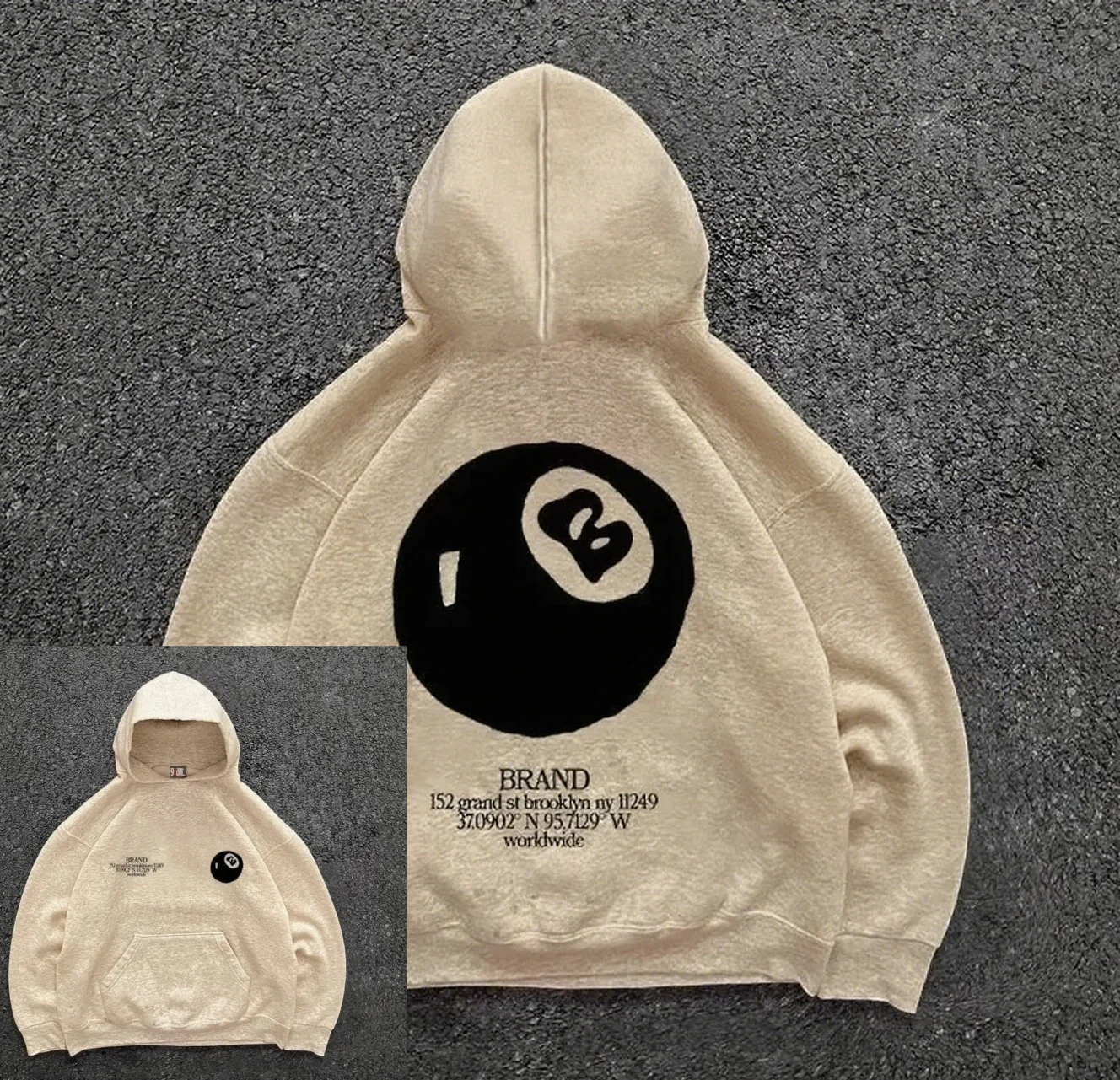 Retro 8-ball pattern hooded me - đánh giá và giá Fear Of God Essential