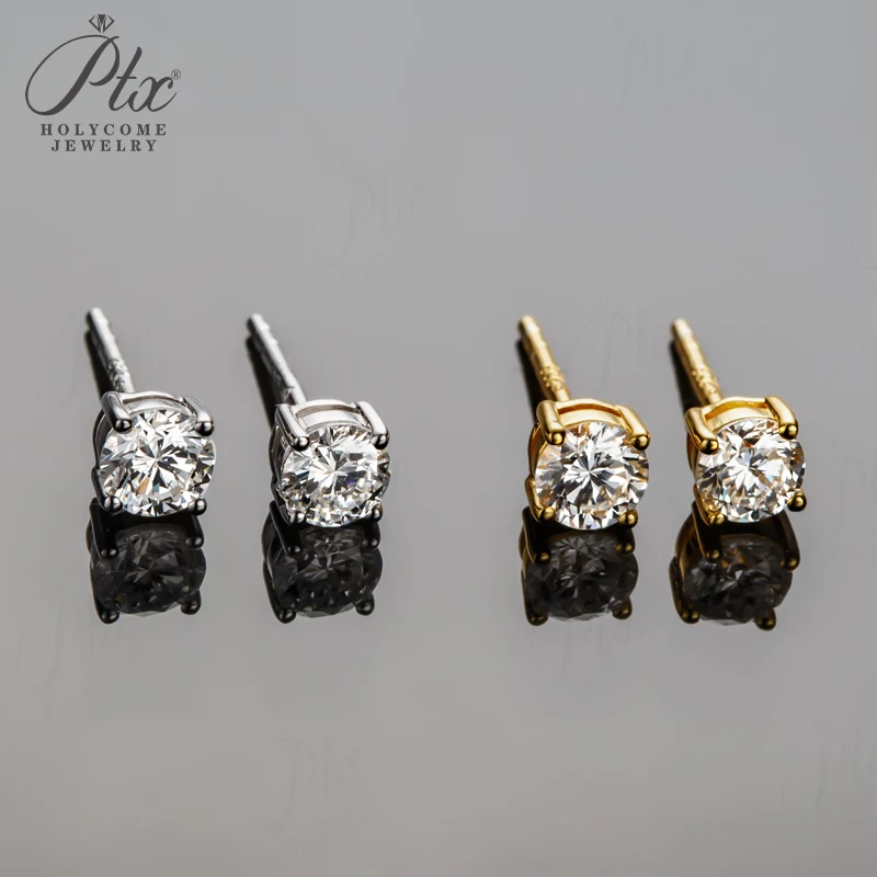 Laborgezüchtete Diamant-Ohrstecker 3mm Runde Form 925 Sterling Silber Vierkant-Fassung Edles Geschenk Großhandel Holycome Schmuck – Detail 17