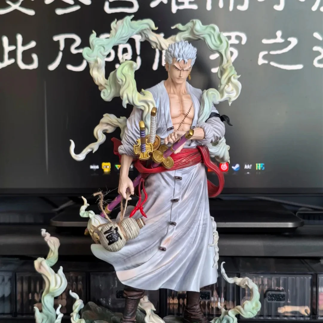 

28cm Roronoa Zoro Figure One Piece Anime Figure Two Heads Pvc Statue Model Doll Collection Desk Decoration Toys Bobbies Gifts
