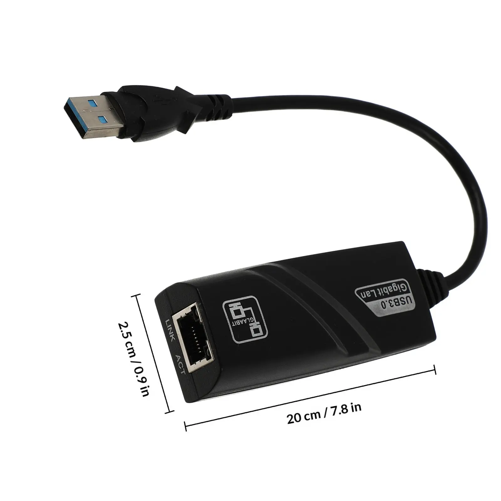 Ethernet Adapter Black Compatible for TV 3 Stick Streaming Streaming Buffering Stop Automatic USB Adapter Plug Play