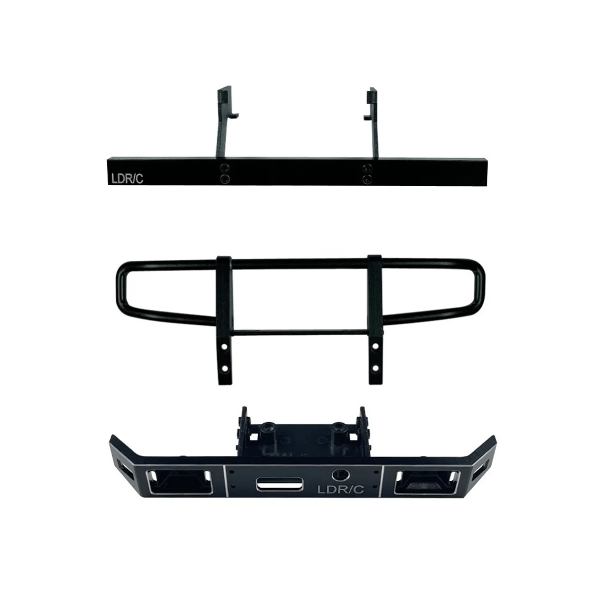 

LD-P06 Metal Front and Rear Bumper for LDRC LD-P06 LD P06 Unimog 1/12 RC Truck Car Upgrades Parts Accessories,Black