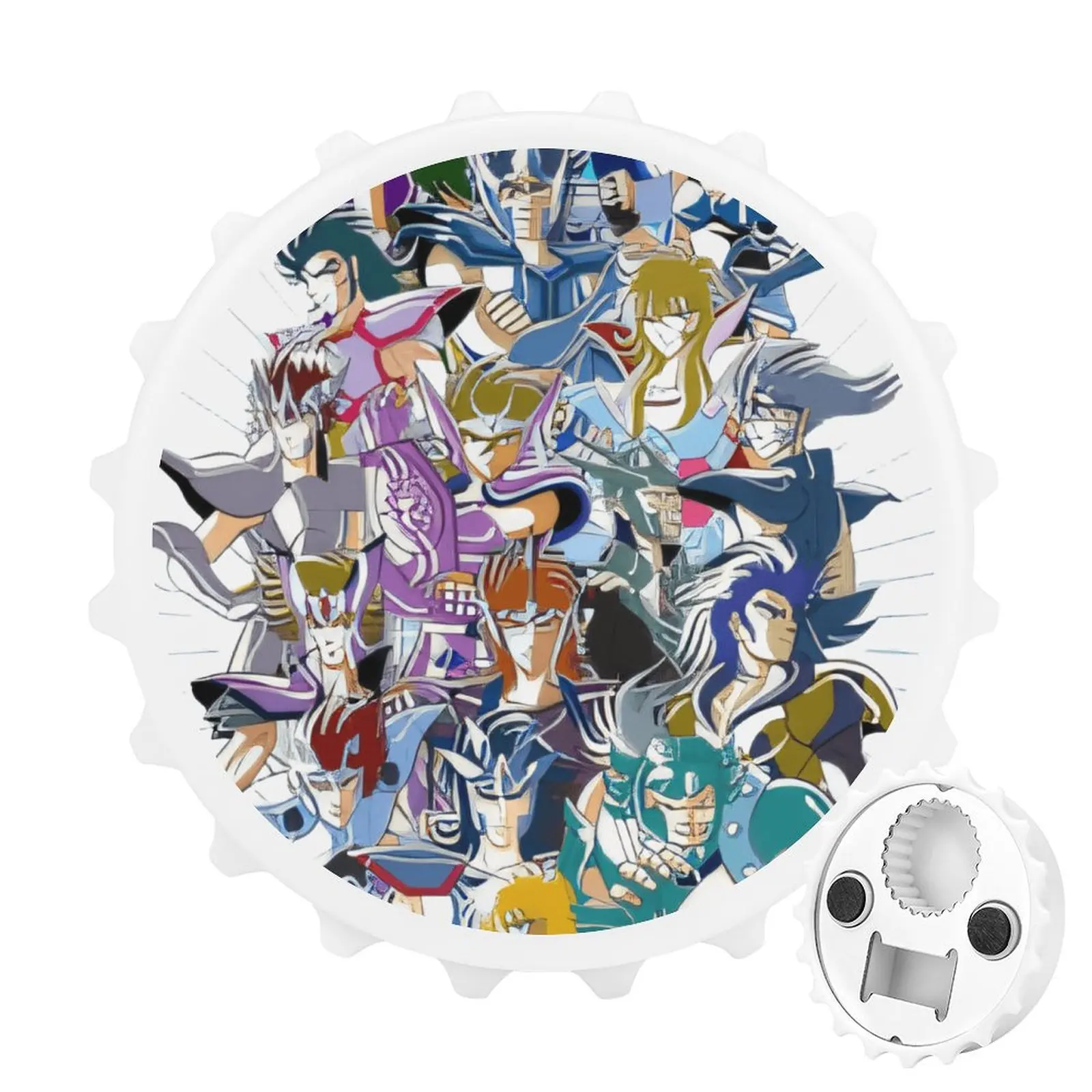 

Refrigerator Magnet Bottle Opener Magnetic Attraction Alloy Material Customization Saint Seiya Silver Saints Marin Shaina Goods