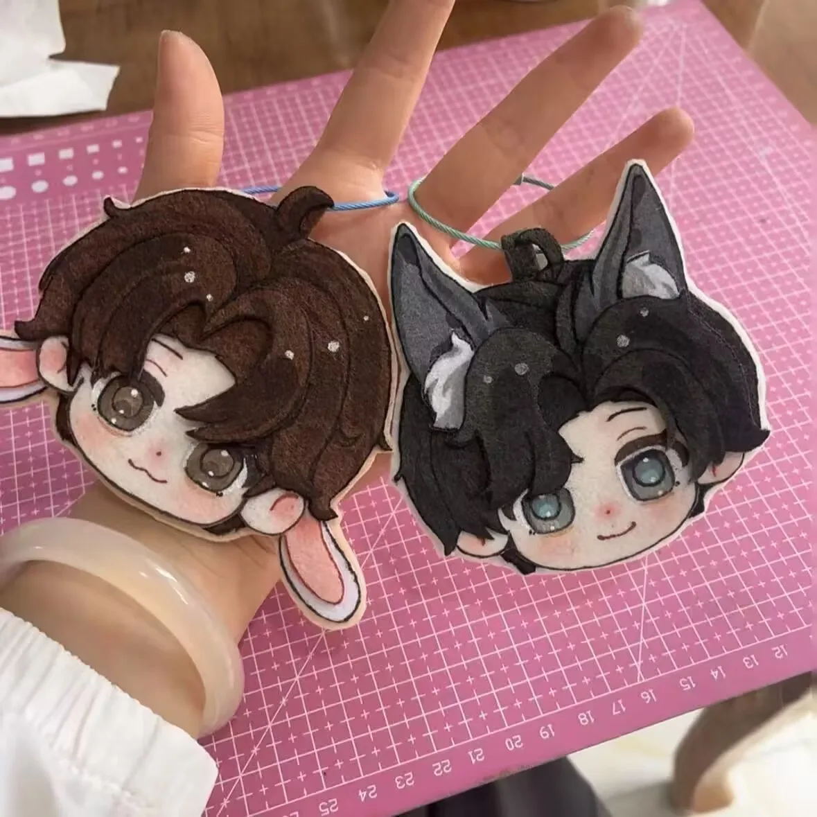 Coveting المحيطة، الذئب والأرنب، Shen Wenlang، Gaotu، زخارف معلقة كرتونية لطيفة، إكسسوارات حقيبة ظهر الطالب، هدايا #1