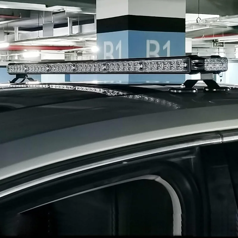 ES-318-6CAW 38.2 بوصة 78 شريط إضاءة Led ستروب مع قابس مغناطيسي وسجائر لسلامة سقف شاحنة السيارة - أبيض كهرماني مصنوع حسب الطلب