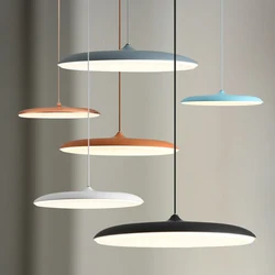 Nordic Dining Room Led Chandelier Minimalism Art Macaron Flying Saucer Bar Pendant Lights Lighting Living Bedroom Lamp Fixtures