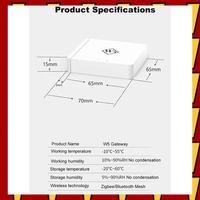 ABNP New W5 Tuya Wireless Gateway Zigbee+Bluetooth Hub Multi-Mode Enhanced Version Can Access 128+Sub Devices