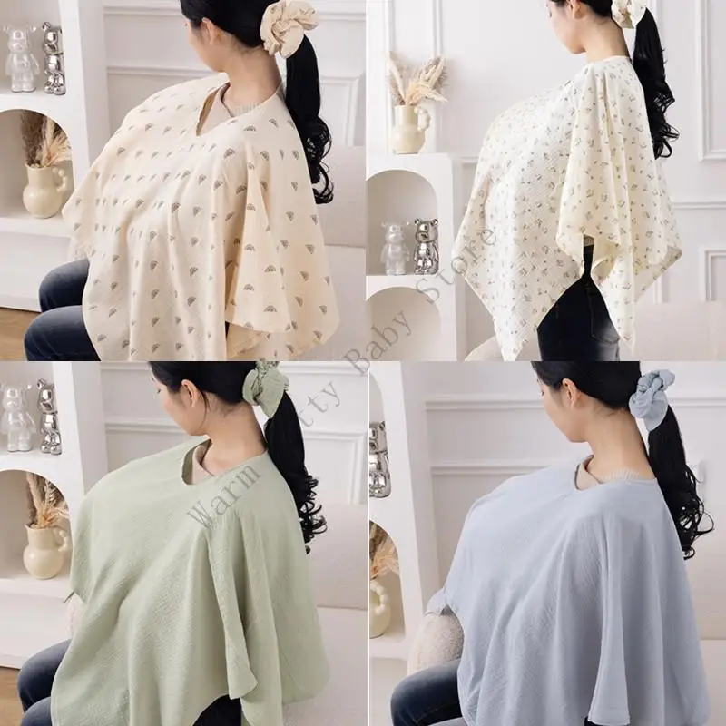 منشفة الرضاعة الطبيعية من XXFE مريلة تغذية الطفل مع حقيبة تخزين وربطة شعر بتصميم جميل #1