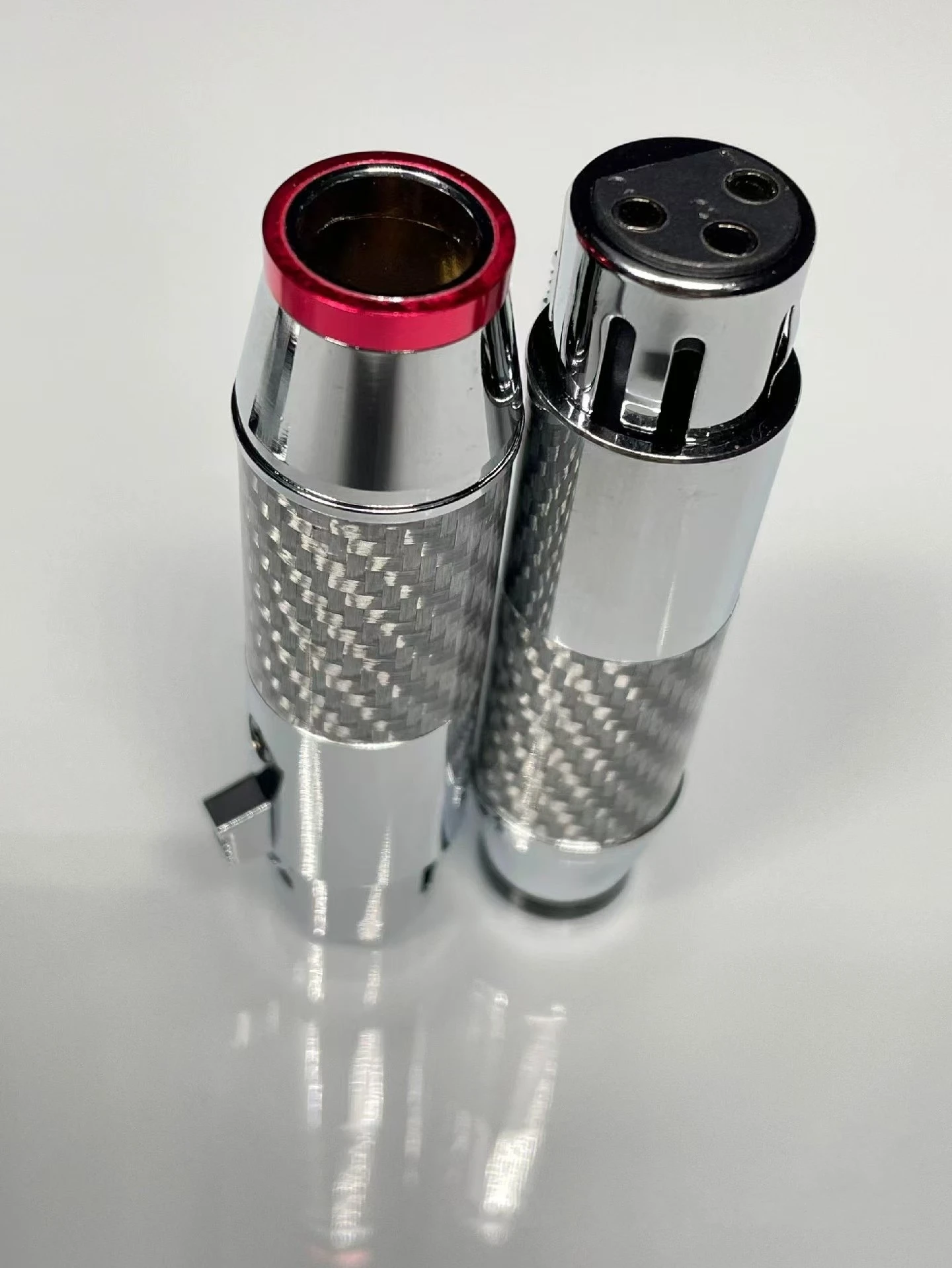 Carbon Fiber Coated Copper Plated With Gold And Rhodium Male And Female XLR Plugs Balanced Cable plugs XLR male and female plugs