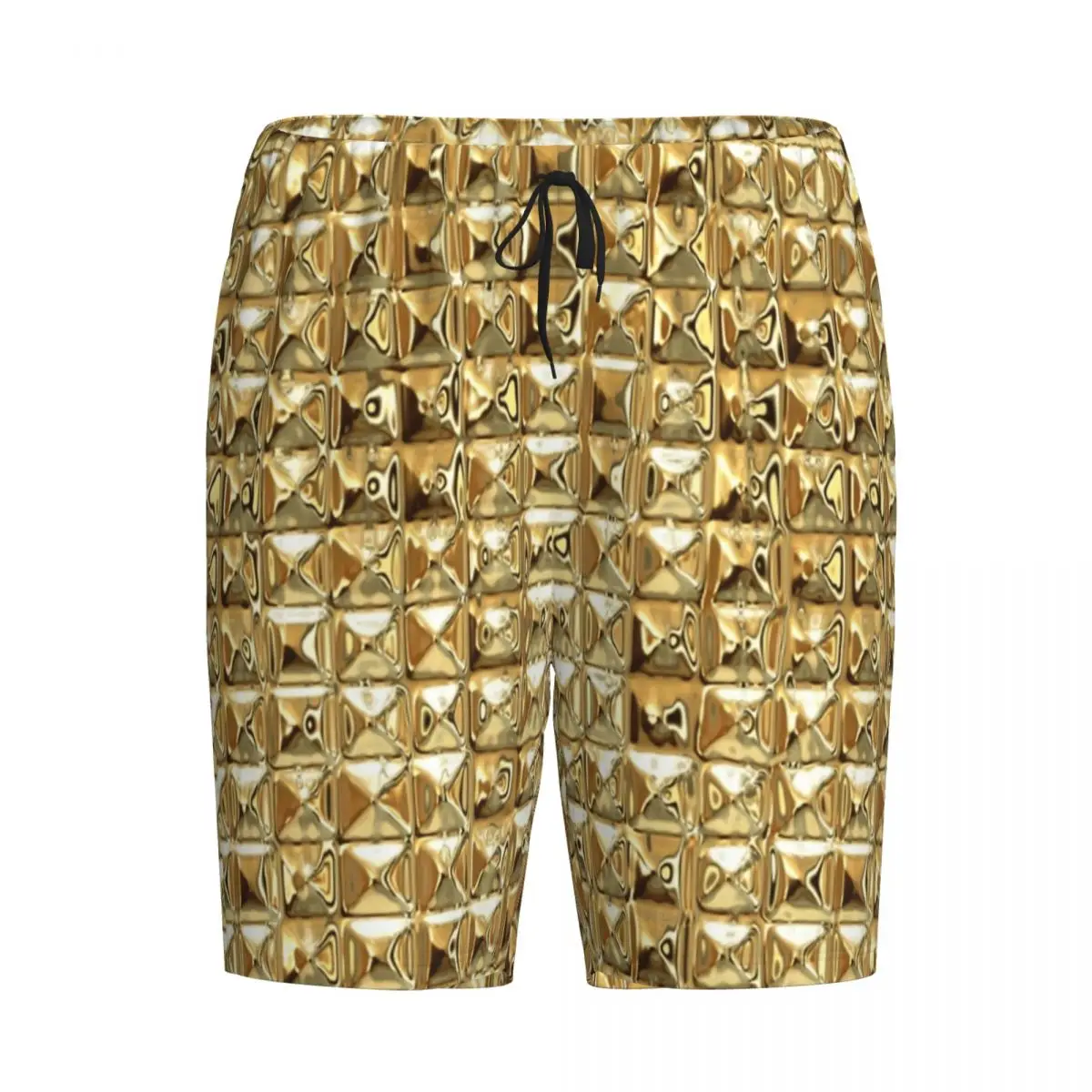 

Custom Gold Shorts Sleeping Pants Men Pajama Pants Lounge Sleep Sleepwear Bottoms
