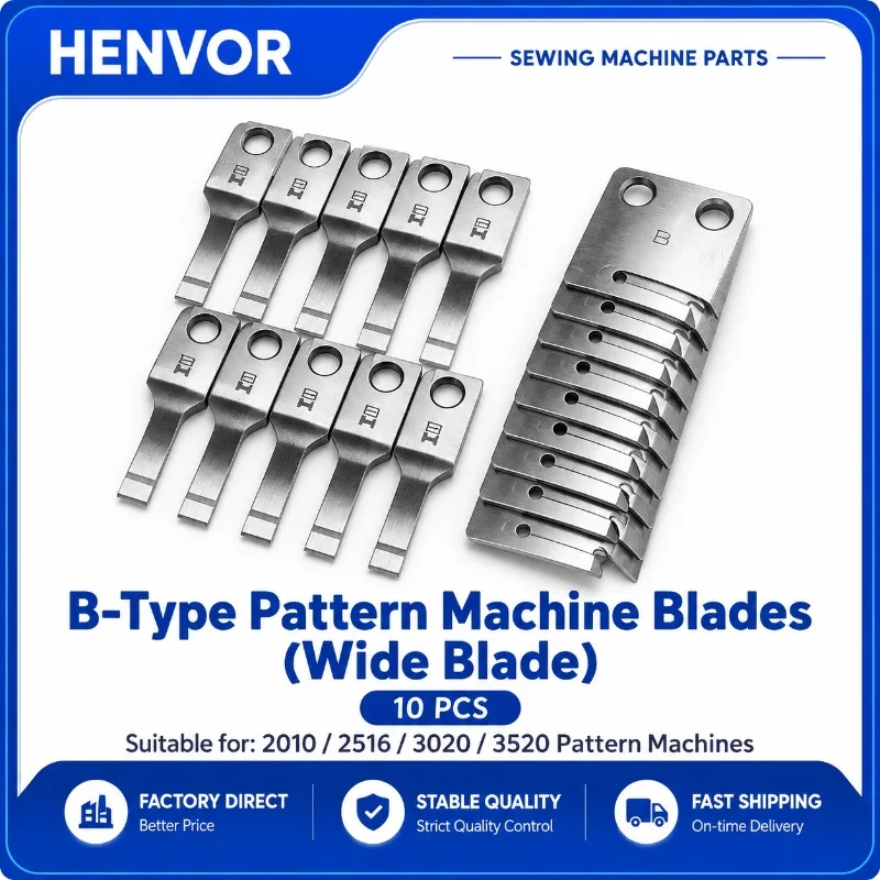 HENVOR B-Type Thread Cutting Blade for Computer Pattern Sewing Machine Replacement Knife