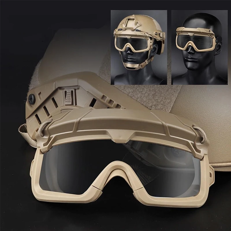 FAST tactical helmet set, suitable for tactical club airgun shooting with goggles/noise-cancelling headphones/battery weight bag