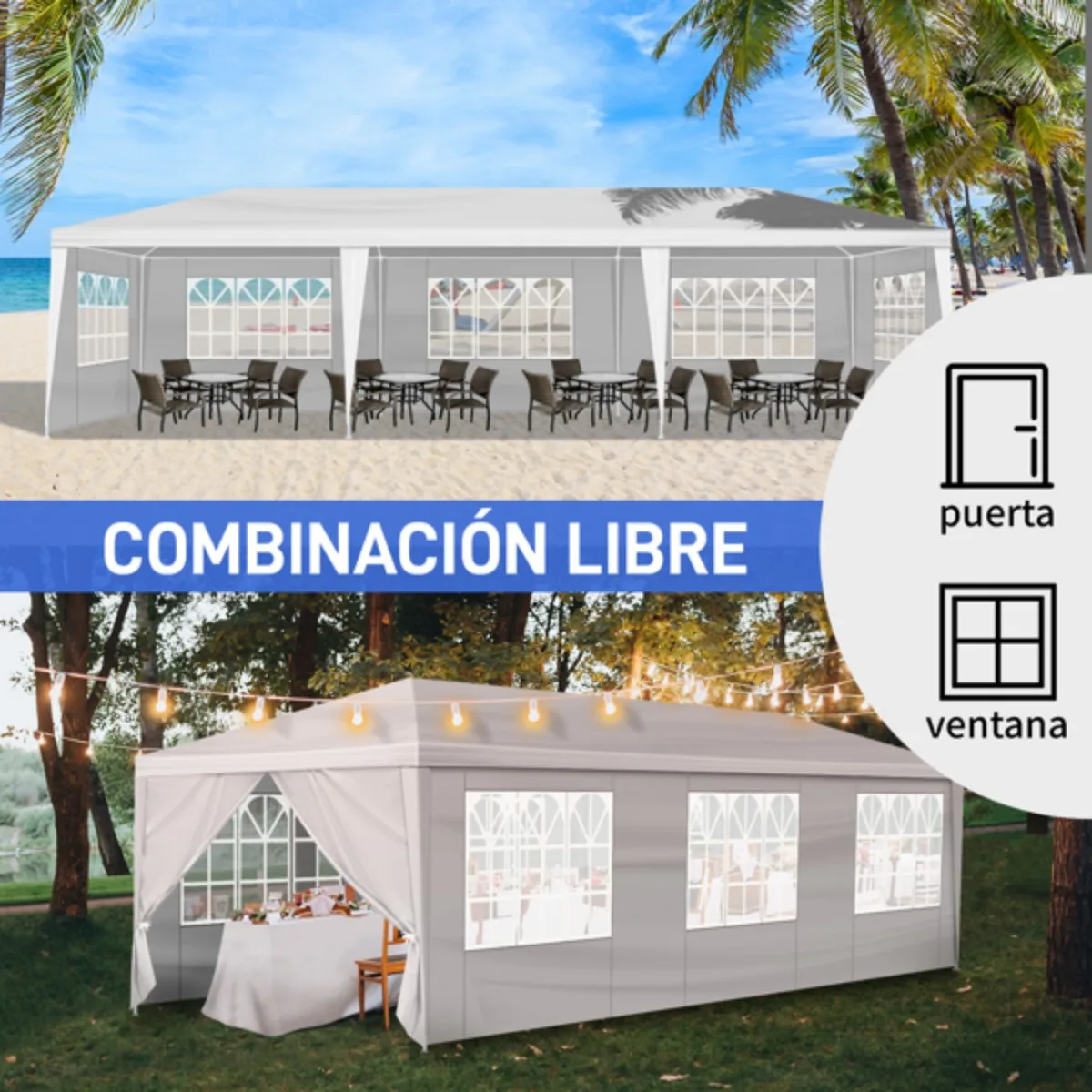 

10X30ft White Receiving Tent Garden Supplies Awning Outdoor Supplies Awning Parasol Thermal Insulation and Rain Proof