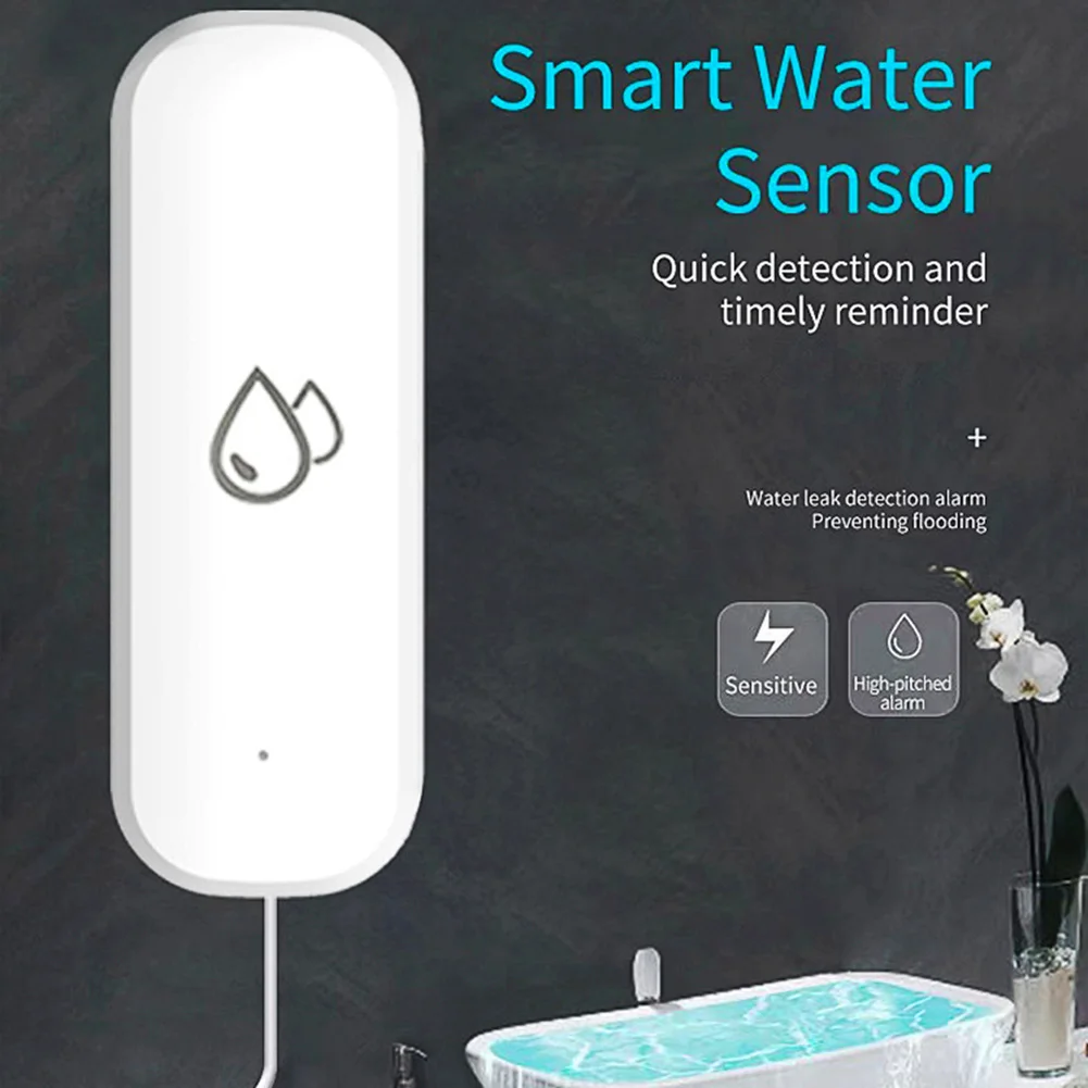 

Tu Ya For WiFi Water Leak Sensor Flood Leakage Alarm Home Automation Residential Security Protection Life Security Alarm Parts