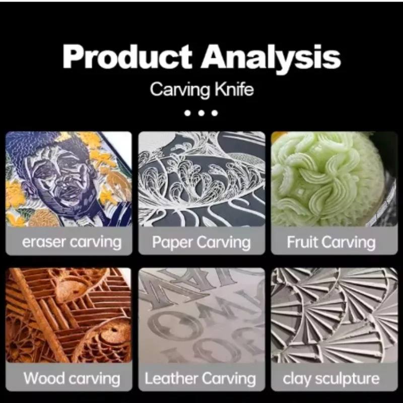 نحت سكين اكسبرس فتح علبة اليدوية ورقة قطع DIY ختم نحت أداة سكّين متعدّد الاستخدامات البوق حساب اليد نحت سكين #4