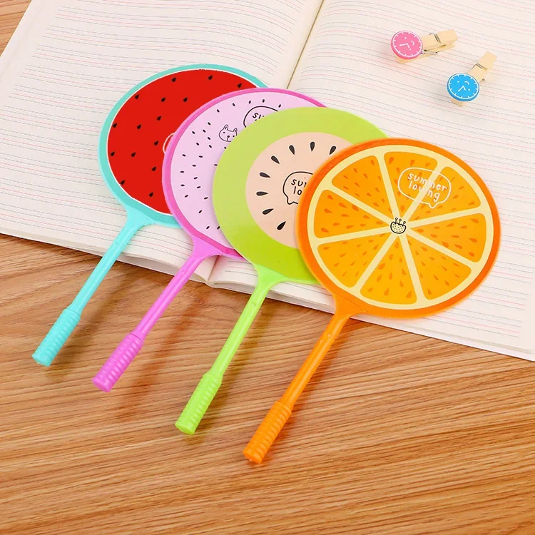 36Pcs Wholesale Creative Fruit Fan Pen, Cute Pet Animal Ballpoint Pen, Student Gift Prizes