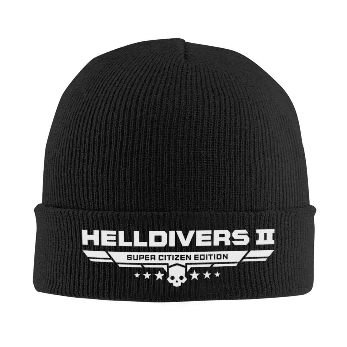 Helldivers Shooting Game Hats Autumn Winter Skullies Beanies Fashion Skull Caps Female Male Acrylic Knitted Hat