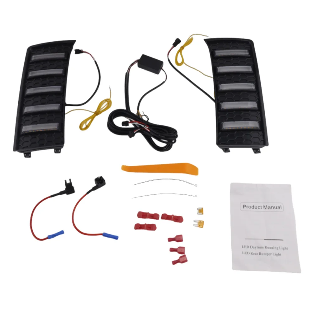 1 Set Front Grille LED DRL and Turn Signal Light Set For Toyota Tundra 2022 2023 2024 2025 2026 52821-0C010 52822-0C010