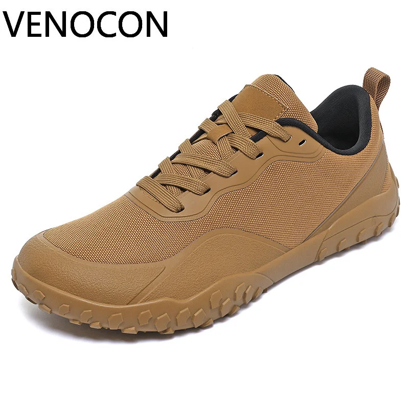VENOCON Barefoot Wide Ball Round Toe Box Shape Nose Minimalist Slip On Fit Zero Drop Shoes Sneakers Leather For Men Man Woman