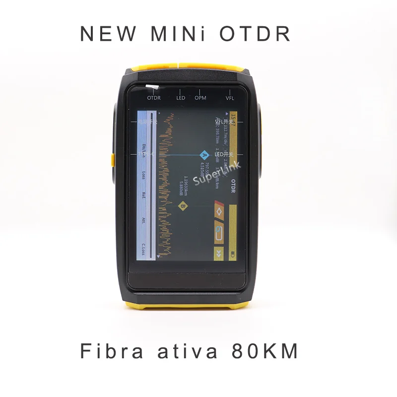 Top Mini OTDR Active Fiber Live Test 1550nm 20dB 80KM Fiber Reflectometer otdr Touch Screen OPM VFL OLS Tester SC APC/UPC