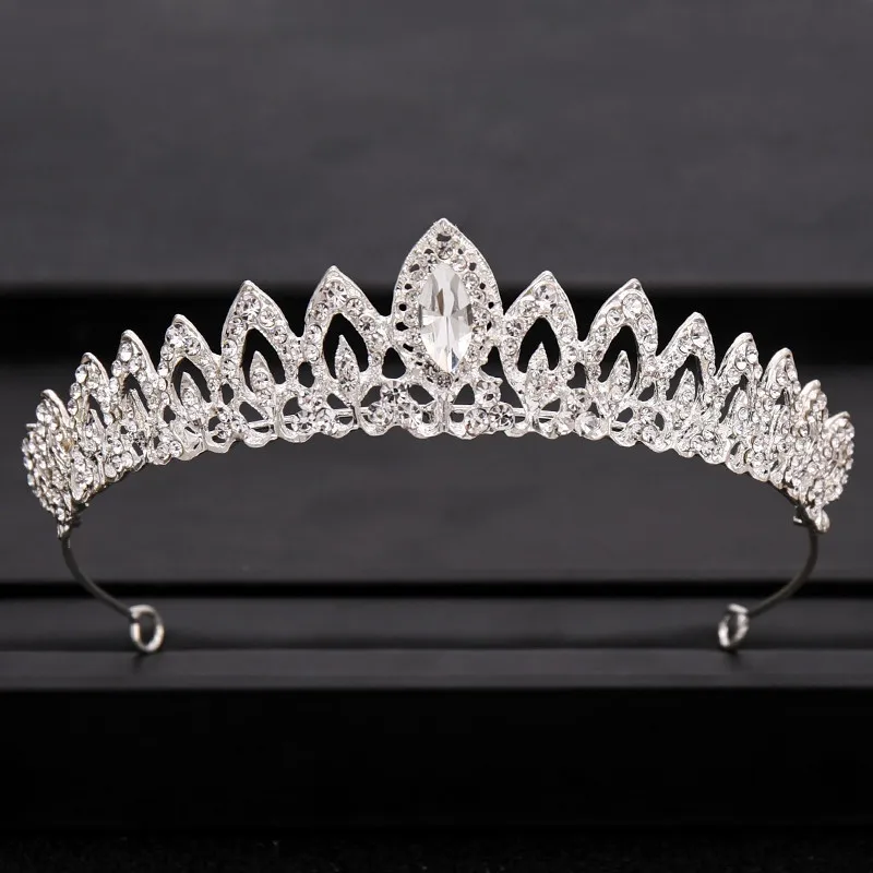Wedding Crown Hair Jewelry Bridal  Hair Accessories Women Baroque Crown Rhinestones Crystal Tiaras Bride Queen Party Crowns Gift image 5