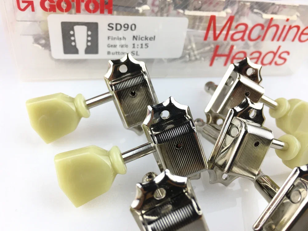 1Set Genuine GOTOH 3R-3L Vintage Deluxe Electric Guitar Machine Heads Tuners SD90 Tuning Pegs ( With packaging )