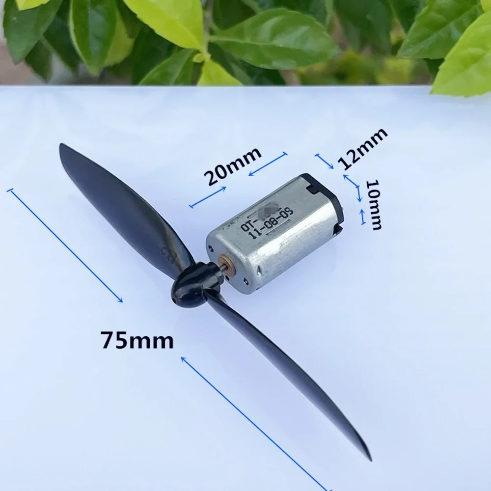 2PCS Micro N30 Carbon Brush Motor DC 4.2V 40000RPM Strong Magnetic+propeller Set DIY RC Drone Quadrotor & Miniature Glider