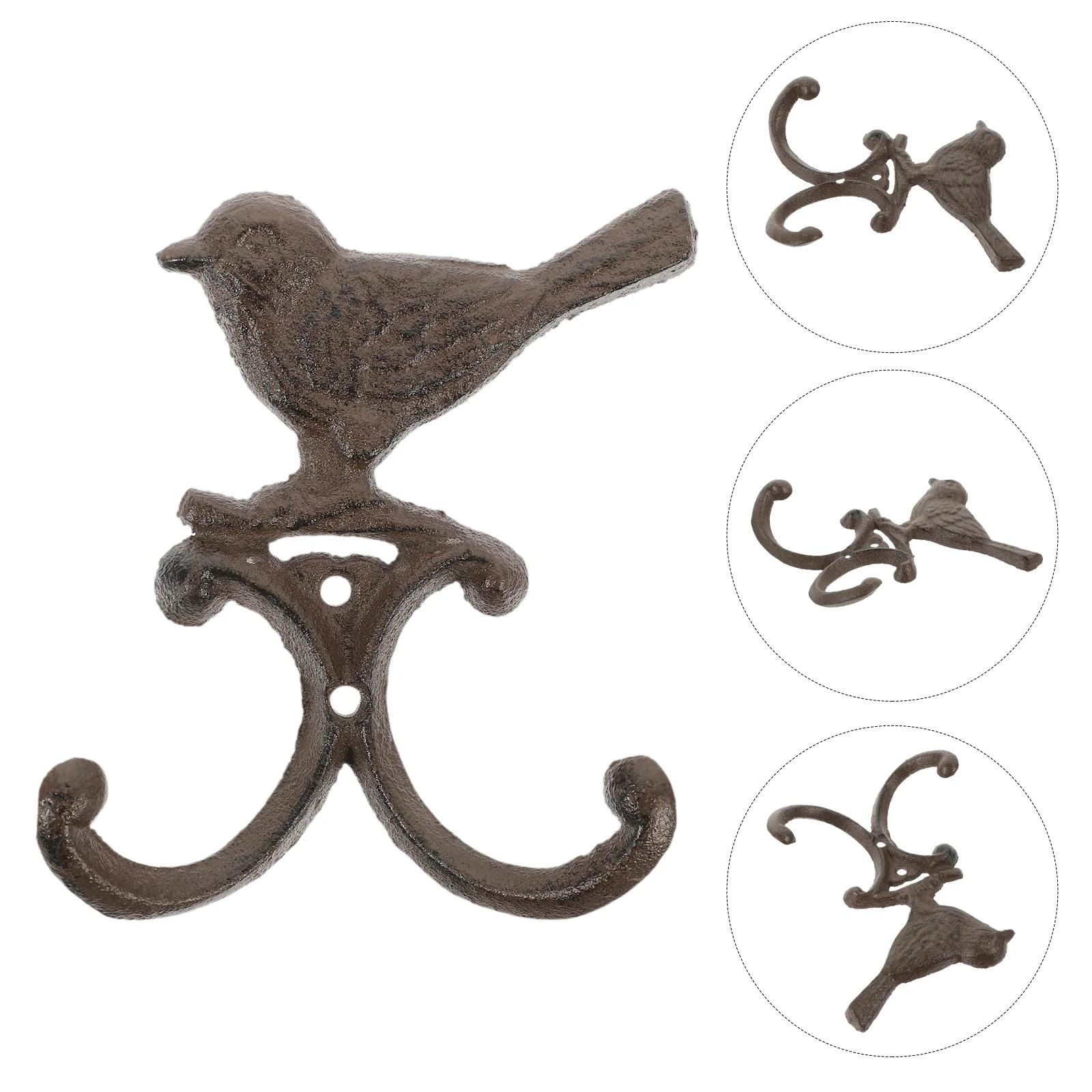 

Wall Mounted Hanger Hook Heavy Duty Hooks Cast Iron Bird Hangers Clothing Hanging Decorate