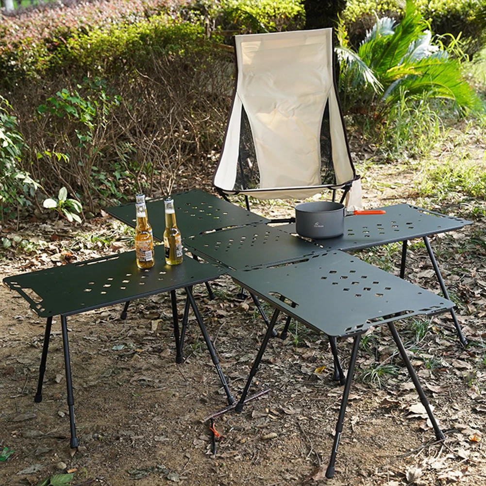 أرجل طاولة تخييم قابلة للطي أرجل طاولة معدنية قابلة للطي ارتفاع قابل للتعديل أرجل طاولة القهوة لتقوم بها بنفسك معدات التخييم السفر في الهواء الطلق #2