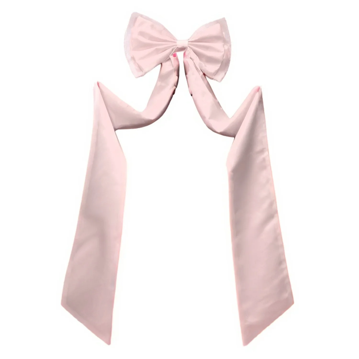 Satynowy tren ślubny z kokardą, odpinany dodatek do sesji zdjęciowych, na przyjęcie, ślub, akcesoria ślubne