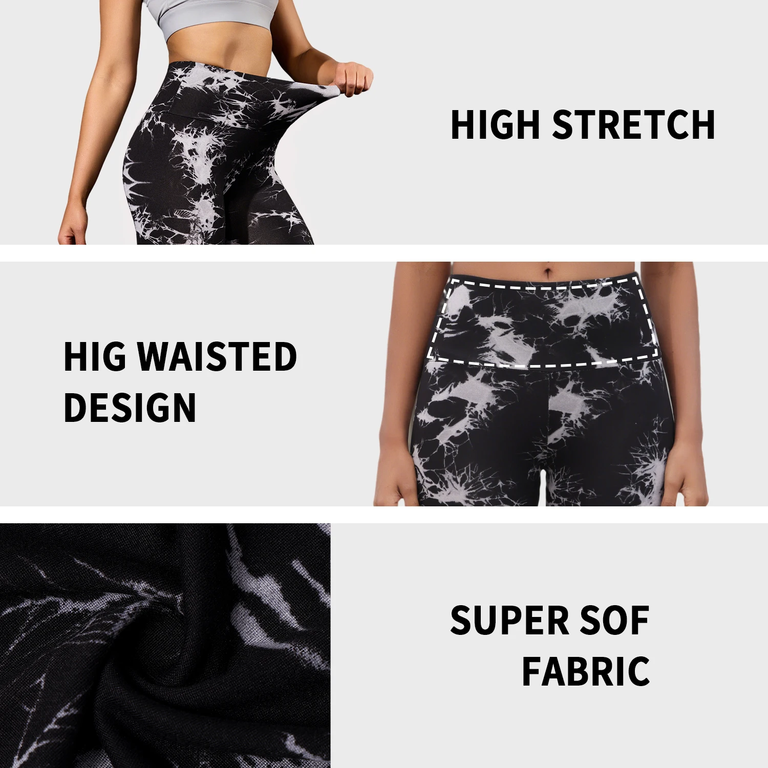 Super Soft High Waisted Tie Dye for Women No See Through Workout Running Yoga Athletic Capri Pants Yoga Push Up Gym  Fitness image 4