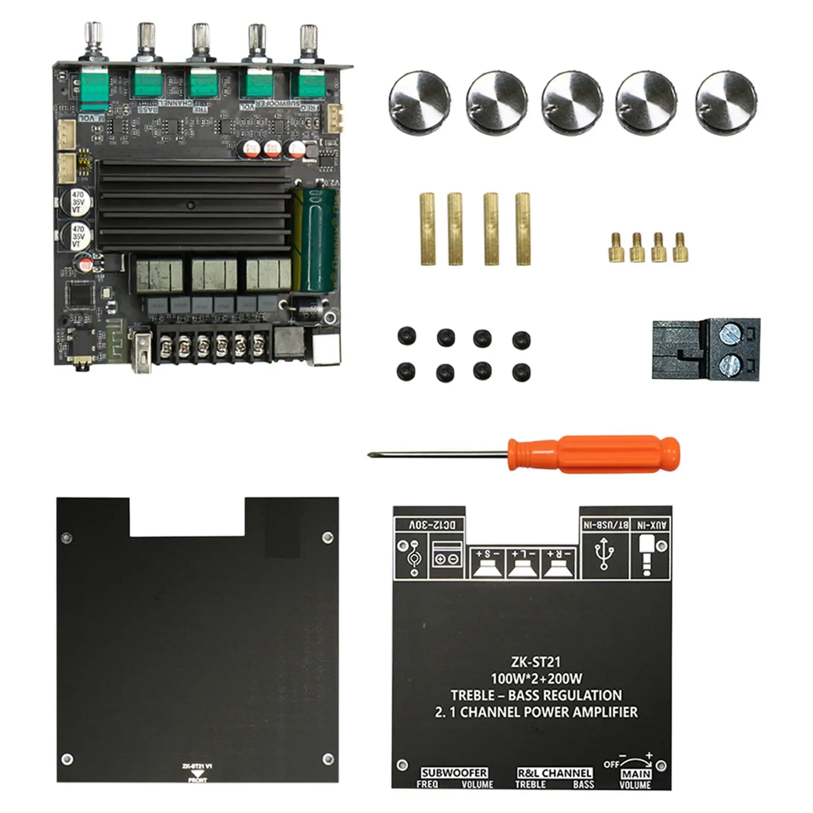 

Digital Amplifier Board 100W+100W+200W Stereo High Power Multifunction Car Audio