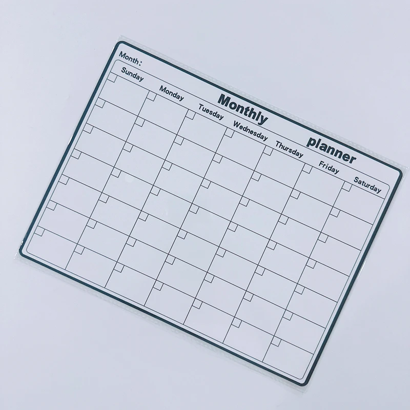 5Pcs/Set Electrostatic Wall Planner - Magnetic Whiteboard Stickers with Weekly/Monthly Study Organizer