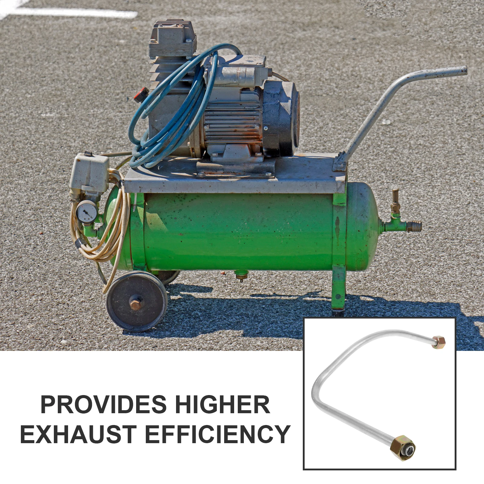 

Aluminum Exhaust 530mm Silver Replacement Air Compressor Exhaust Tube Air Compressor Tube Pneumatic Hose Accessories Efficient
