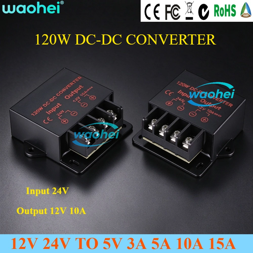 DC TO 12V DC 5A MP 60W DC Converter Voltage Regulator 12V 24V To 5V 3A 5A 10A 15A 24V Car Step Down Reducer Power Supply CE