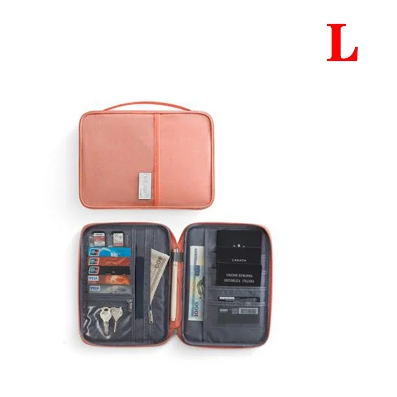 Vrouwen multifunctionele waterdichte reispaspoorthouder beschermhoes roze tassen familiedocument organisator reisaccessoires tas