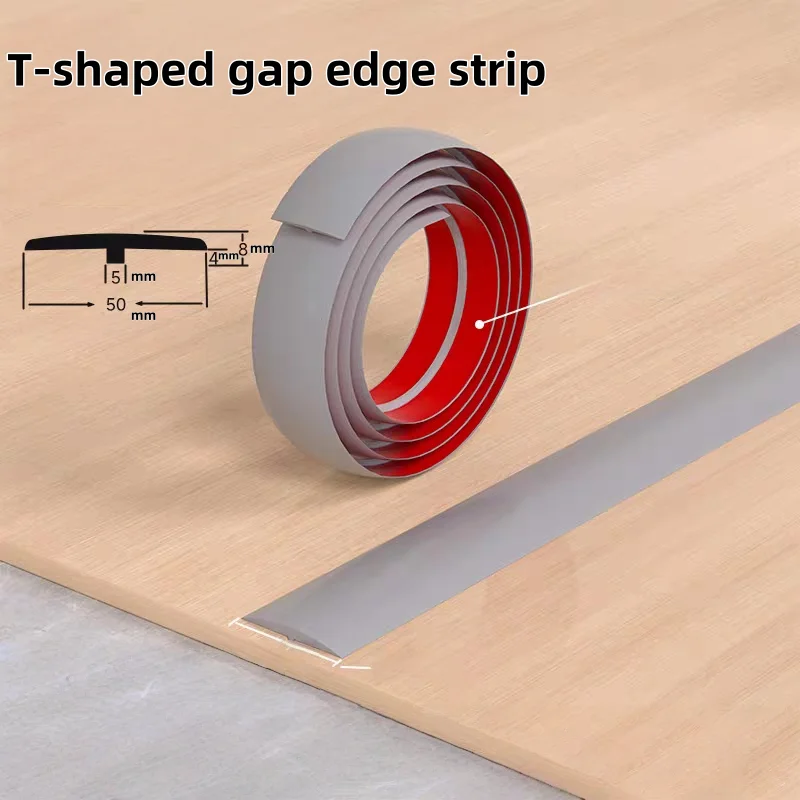 1PC 1m/39.37in T-shaped PVC wood floor transition strip - wood floor gap cover, easy to DIY install, durable threshold transitio