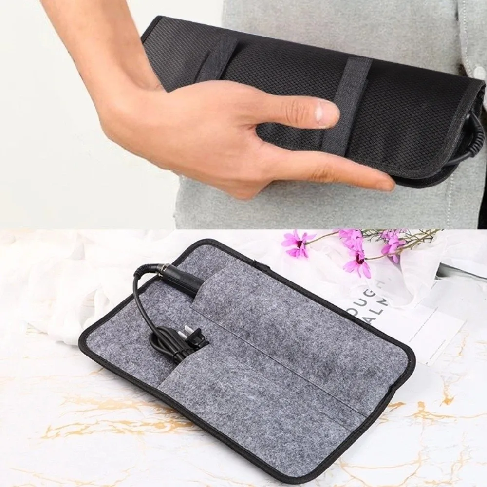 Felt Curling Iron Bag Heat-Resistant Dustproof Straightener Storage Pouch Protective Cover HighTemperature