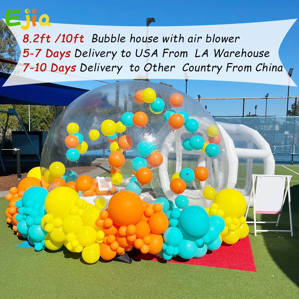 UK/USA Stock  8.2Ft/10Ft  Children's Party Balloon Inflatable Crystal Dome Bubble Tent  Inflatable Bubble Balloon House For Sale