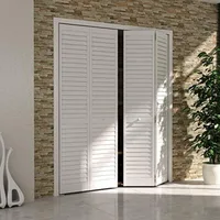 Bi-fold Door Louver Plantation Primed White 36x80 Interior Door 2